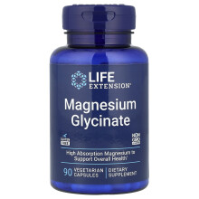 Life Extension, Magnéziumglicinát, 90 Vegetáriánus kapszula (105 mg kapszulánként)
