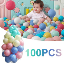 Palline per piscina di palline, confezione da 100 palline di plastica per piscina di palline, palline morbide in plastica per giochi di compleanno