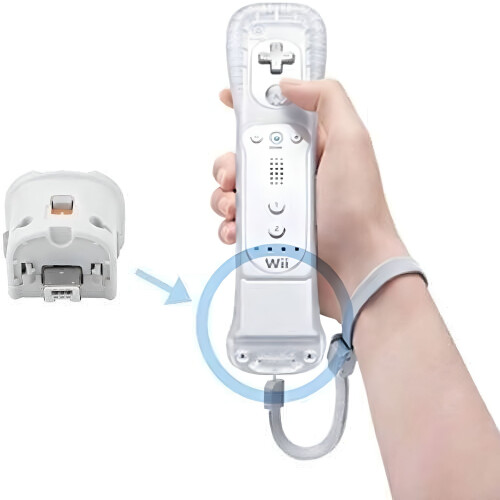 Adaptateur Motion Plus pour télécommande d'origine (lot de 2) (blanc) 1