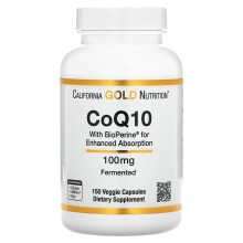 California Gold Nutrition, CoQ10 s BioPerinem, 100 mg, 150 Veggie Kapsule