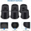 Bed Risers Heavy Duty Round 4 Inch 6 Pack Black 3