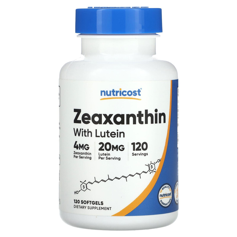 Nutricost , Zeaxanthin With Lutein, 120 Softgels