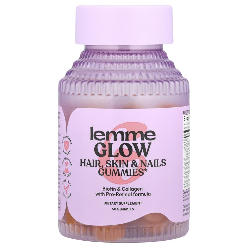 Gomas de Cabelo, Pele e Unhas Lemme, Glow, 60 Gomas