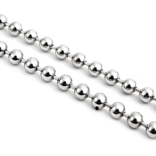 200Pcs Silver Adjustable Bead Chain with Connector Clasp for Key Rings 1