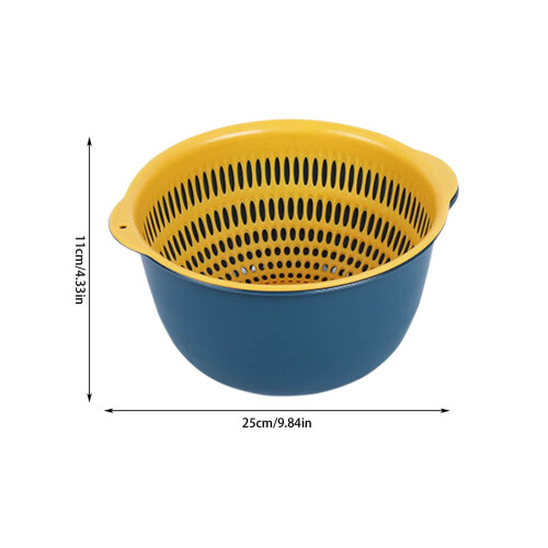 XIAOLE 2-in-1 Double-Layer Kitchen Colander Bowl 1