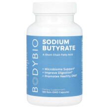 BodyBio, Acido Butirrico, 100 Capsule non-GMO