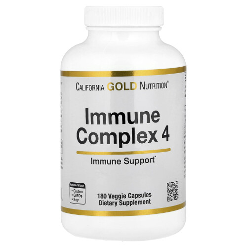 California Gold Nutrition, Immune Complex 4, 180 Veggie Capsules