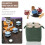 Cotton Tea Set Storage Bag Light Green 14x13.4x13.4cm 5
