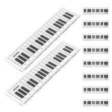 40Stk -Zeichenlineal, 15 Cm, Musikthema, Geometrisch, Bunt