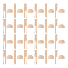 150Sets Beige Holzklammern Und Für Kreative Handwerksprojekte