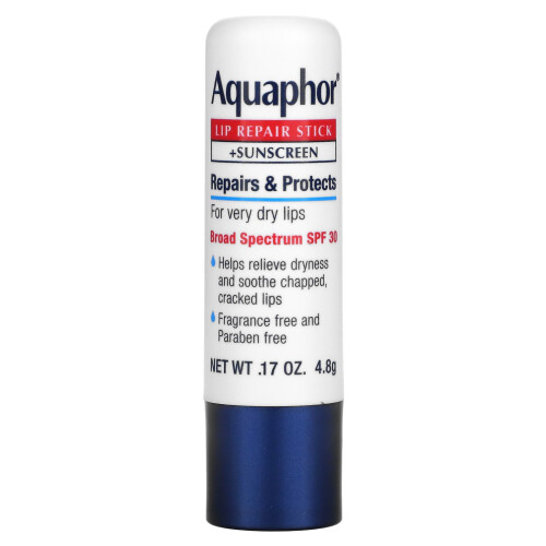 Aquaphor Aquaphor, Λεπίδες Αναθεώρησης Λιπαρών + Προστασία από το Ήλιος, SPF 30, Αroma-Free, 0.17 oz (4.8 g)