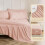 Queen Comforter Set Pintuck Design 7-Piece Rose Gold 4