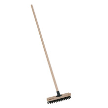 CHARLES BENTLEY Broom, Castle Fill, Deck Broom, Wooden Handle, 4ft Handle, 11 Inch, Practical Outdoor Brush, Brush, Decking, Patio, Driveway, Garden