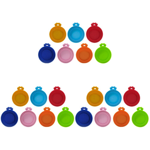 21Pièces Couvercles Silicone Protection Fraîcheur Aliments Animaux 2