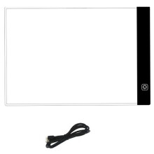 A5 LED Tekenblok voor Kinderen: 3-Traps Dimbaar Lichtbord met Instelbare Instellingen, Tekentablethulpmiddelen
