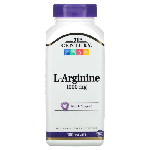 21st Century, L-Arginin, 1,000 mg, 100 tabletek