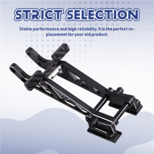 1 Set CNC Metalen Verstelbare Heavy Duty Achtervleugelbevestiging voor Losi 1/24 Micro-B 2WD LOS-1770S Rc Auto-Onderdeel Zwart