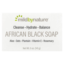Mild By Nature, Afrikansk Sort Bar Soap, 5 oz (141 g)