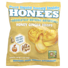 Honees, Μελί Γίνγκερ Drops, 20 Τμήματα, 3.5 oz (100 g)