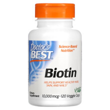Doctor's Best, Biotyna, 10 000 mcg, 120 kapsułek wegetariańskich