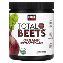 Force Factor, Total Beets, Organisk Bønne-Rødbede-Pulver, 15.9 oz (450 g)