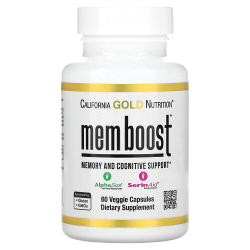 California Gold Nutrition, MEM Boost, Memory & Cognitive Support, 60 Veggie Capsules
