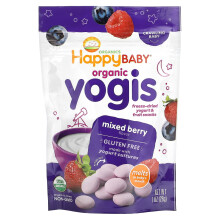 Happy Family Organics, Yogis organici, Yogurt e snack di frutta scongelati, Misto frutta, 1 oz (28 g)
