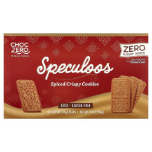 ChocZero, Premiérne Cookies, Speculoos, Ostré Krupičky Cookies, 10 Packov, 0.9 oz (25 g) Každý