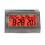 Solar Motorcycle Digital Clock with Date Week Temperature LCD Backlit Display Waterproof Thermometer with Stand Red 1