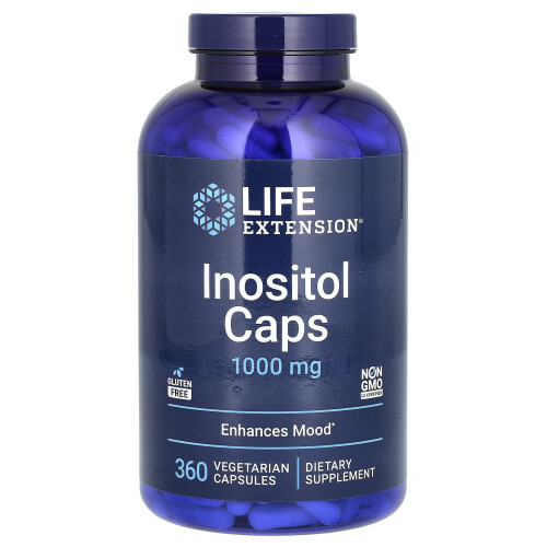 Life Extension, Ινόςιτολ Φιάλες, 1,000 mg, 360 Βοτανογενή Φιάλες