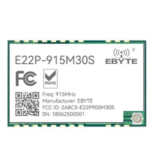EBYTE SX1262 LoRa Spread Spectrum E22P-Serie Draadloze Module Ingebouwde PA+LNA+SWA ESD-Bescherming 30dBm12KM SPI 915MHz