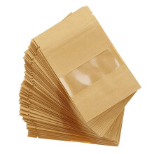 100 Wiederverschließbare Kraftpapier-Samenbeutel mit Sichtfenster Zur Aufbewahrung Von Münzen, Saatgut und Blumenpflanzen