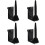 4Pièces Support Mural Saxophone Et Flûte En Fer Noir Durable 5
