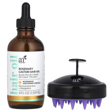 artnaturals, Kit de Crecimiento Capilar, Aceite de Romero + Aceite de Castor, 2 Pieza Kit