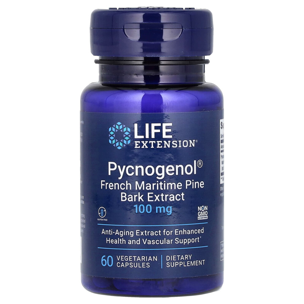 Life Extension French Maritime Pine Bark Extract 100Mg - 60 Vegetarian Caps