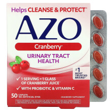 AZO, Cranberry Urinær Sundhed, 50 Caplets