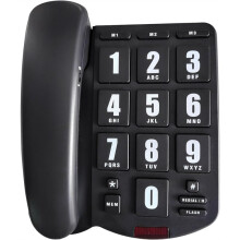 One-Touch Dialing Large Button Fixed Landline Phone Button Amplified Home Phone with Landline for Elderly and Users