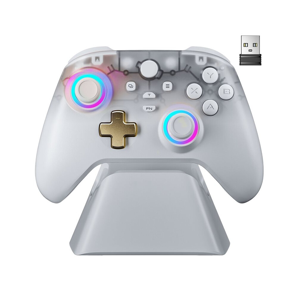 D05 Wireless Controller Charging Dock Gamepad For /Phone/Steam/Tv/Pc With Hall Effect Joystick Trigger White 4711411795299