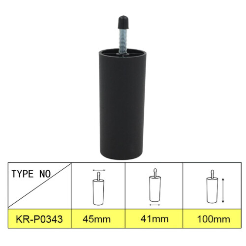 4pcs/set 100mm 4" Round Wooden Replacement Sofa Legs for Bed Table 1