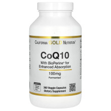 California Gold Nutrition, CoQ10 s Bioperinem, 100 mg, 360 Veggie Kapslí