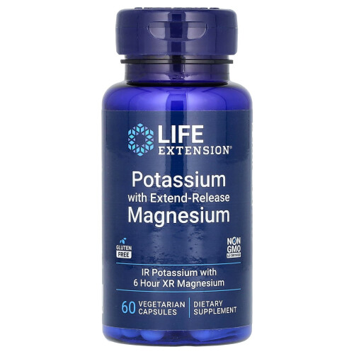 Life Extension, Πότασσο με Extend-Release Μαγνήσιο, 60 Βεγέταρια Κپسούλες