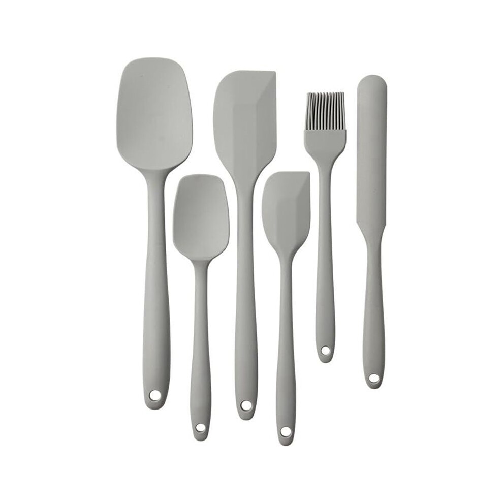 Tauoh Gray Silicone Spatula Set, Food Grade Rubber Spatula With Ergonomic Grip,Spatulas Silicone Heat Resistant Spatula Set