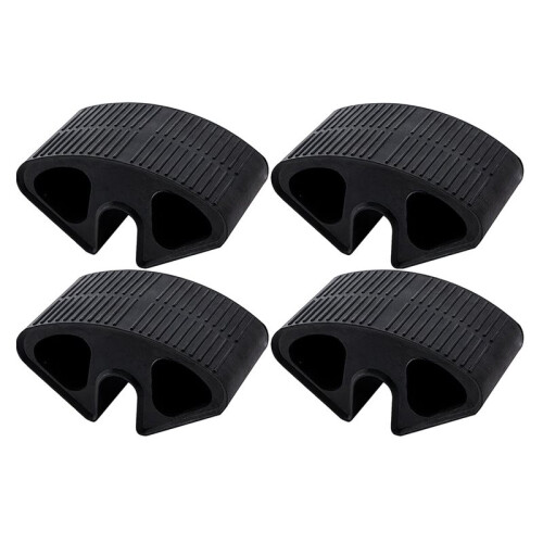 Conjunto de 4 Protetores de Borracha para Degraus de  de Cama de Dormitório, Compatíveis com Corrimãos de 0,77 Polegadas, para Degraus de