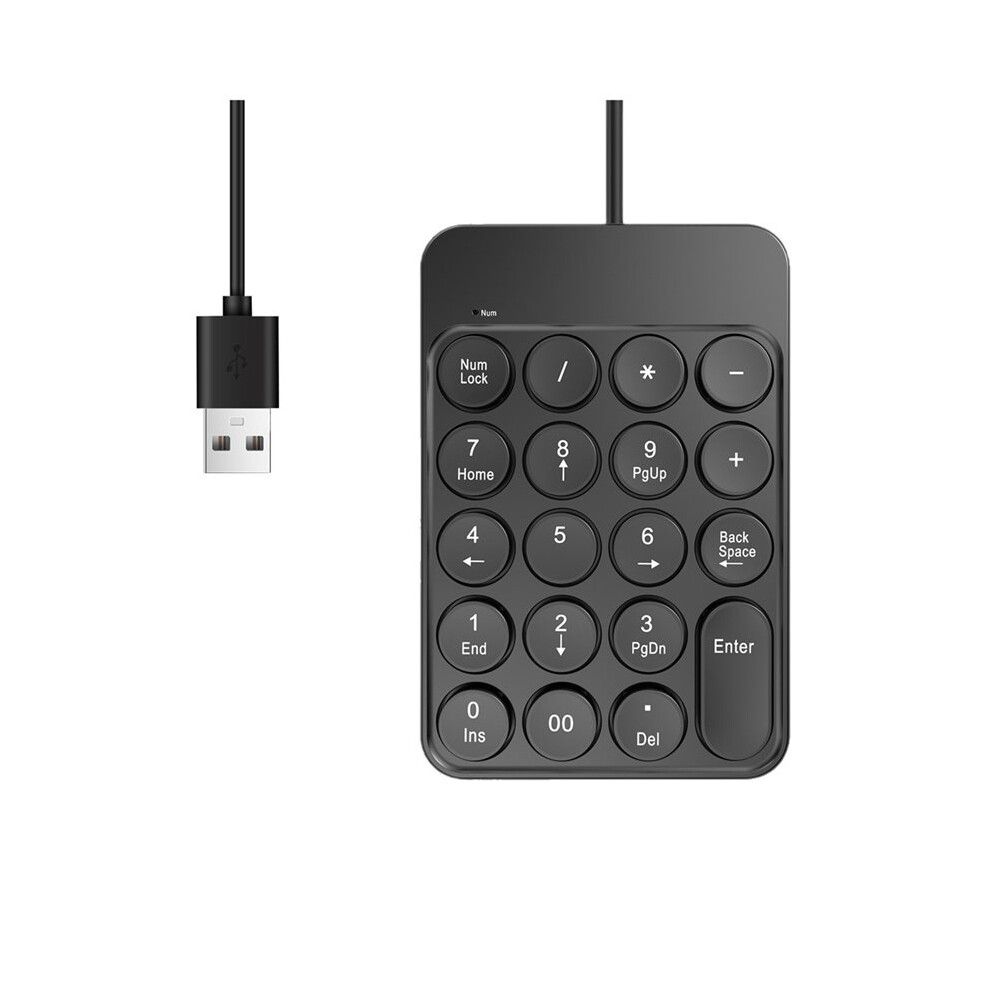 Portable 19 Keys Wired Number Keypad Usb Numeric Keypad Multifunctional Number Pad Keyboard For Laptop Pc Desktop 6034120110954