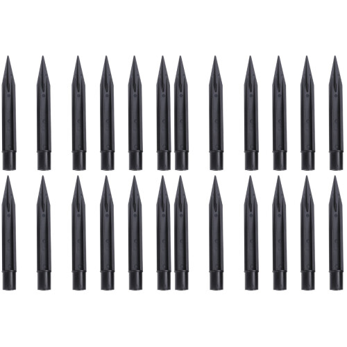 24Pcs Lawn Lamp Ground Plug Black Plastic for Landscape Lighting Use 1