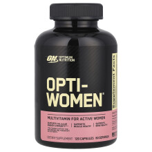 Optimum Nutrition, Opti-Naiset, Aktiivisten naisiin tarkoitettu monivitamiini, 120 kapseli