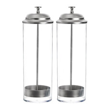 Striped Straw Dispenser Convenient Storage and Elegant Display for Restaurant, Bar, Home Kitchen, Countertop 2 Pack