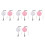 8Pièces Laisse Rétractable Portable Petits Animaux Nylon 4