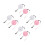 8Pièces Laisse Rétractable Portable Petits Animaux Nylon 9