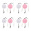 8Pièces Laisse Rétractable Portable Petits Animaux Nylon 10